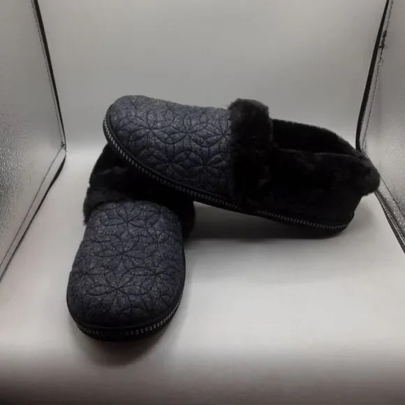 New Skechers Bright Blossom Cozy Campfire Floral Quilted Slipper Shoes Shoes NIB - Picture 5 of 7